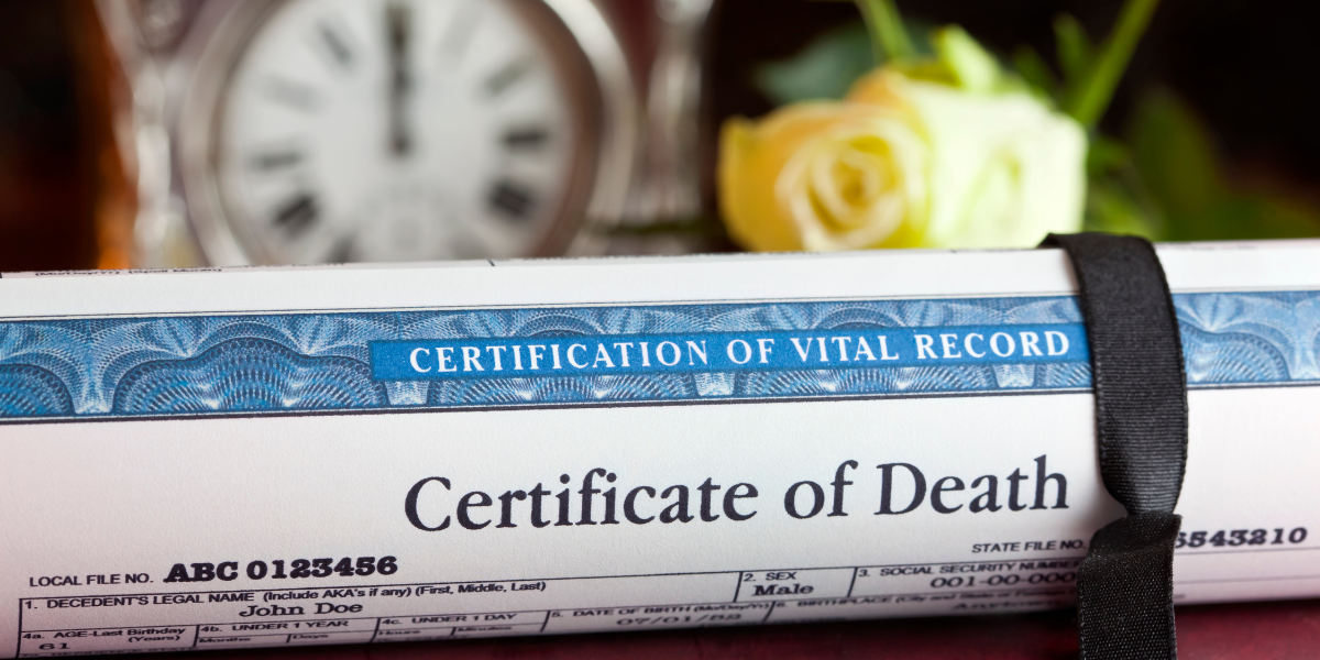 certificado de defunción