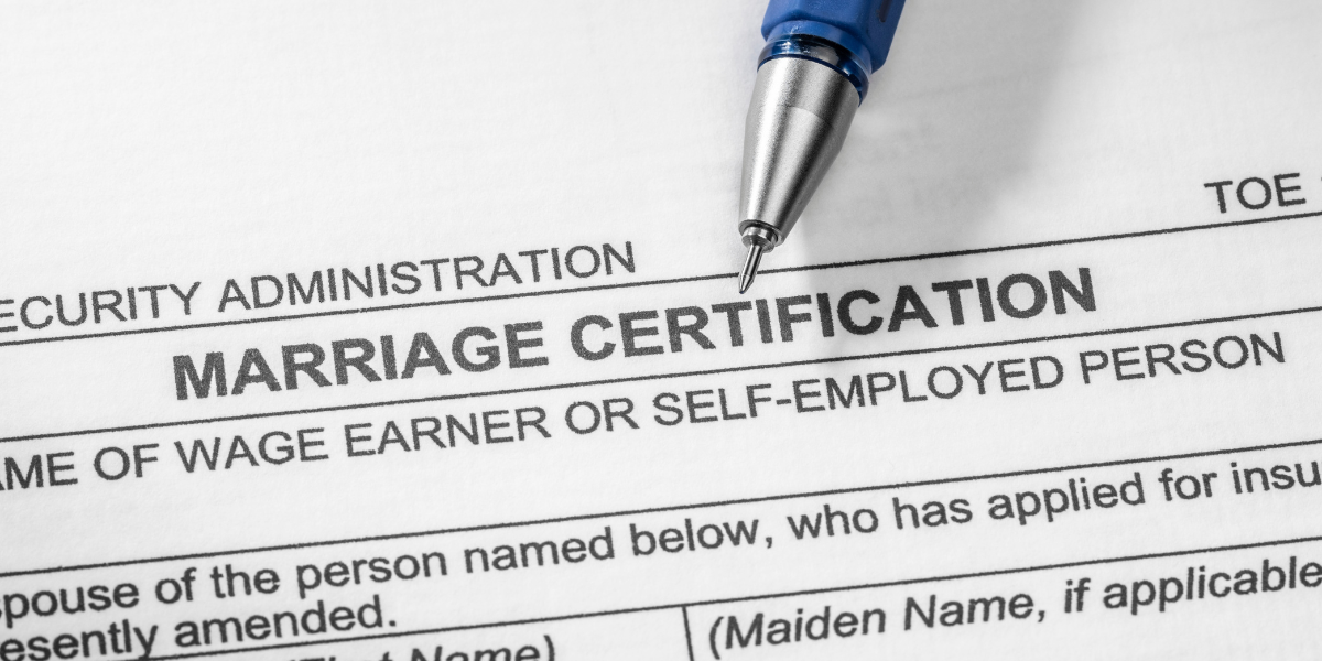 certificado de matrimonio