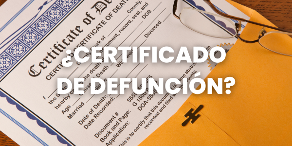 certificado de defunción