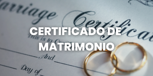 certificado de matrimonio